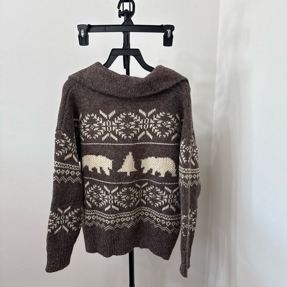 Altar'd State Brown and Cream Patterned Sweater - Picture 8 of 8